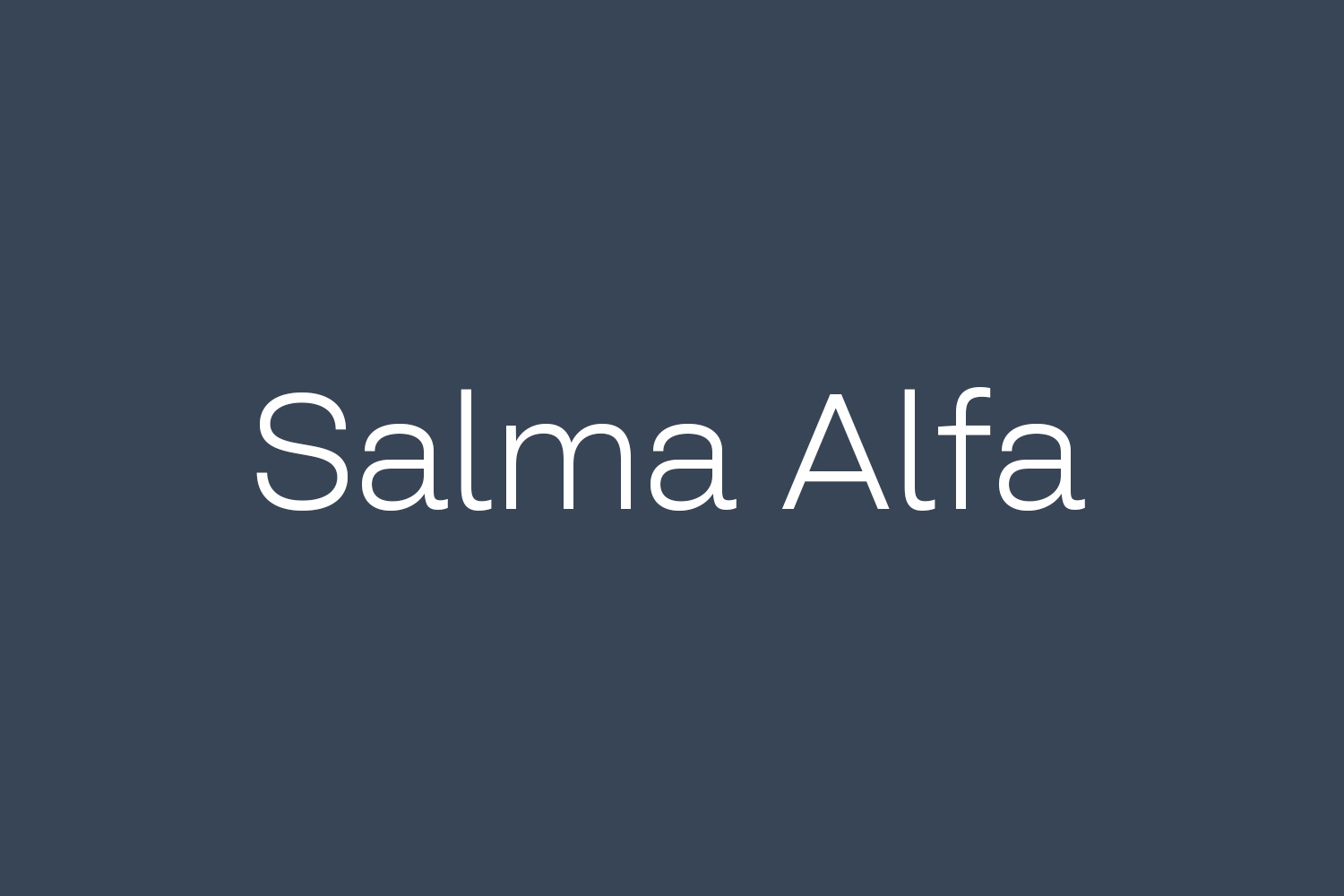 Salma Alfa Free Font