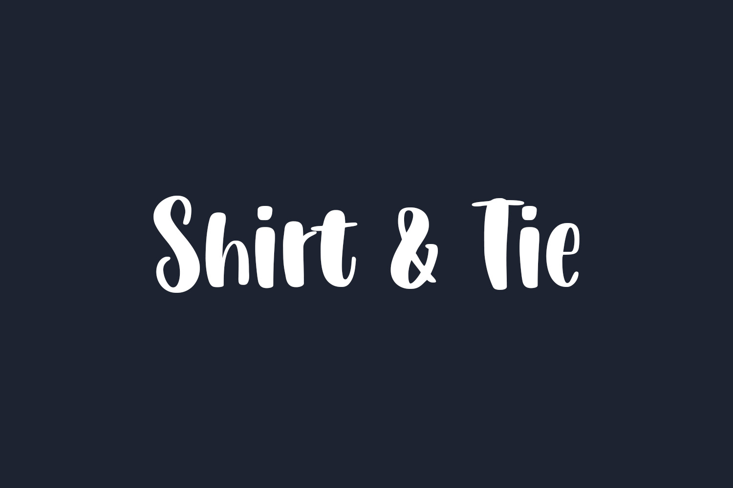 Shirt & Tie Free Font