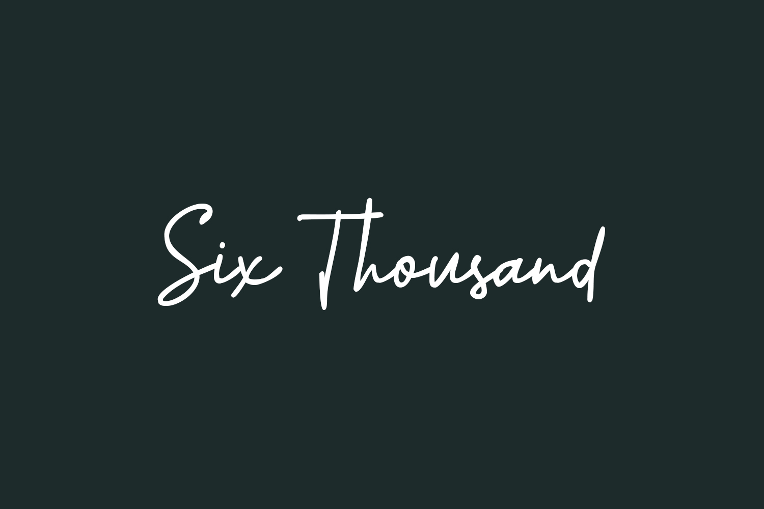 Six Thousand Free Font