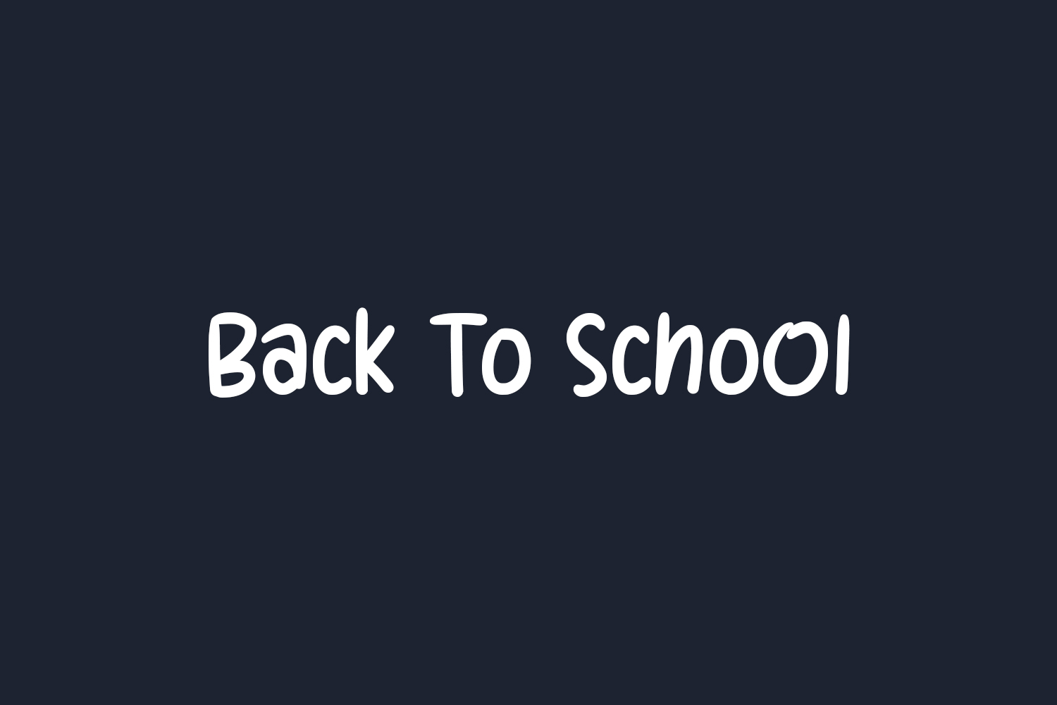 Back To School Free Font