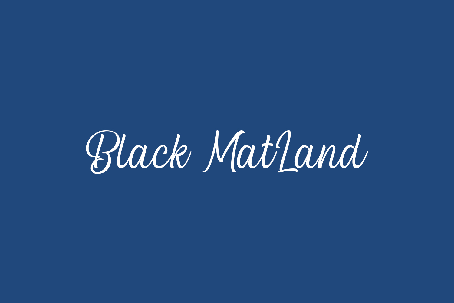 Black Matland Free Font