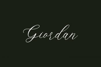 Giordan Free Font