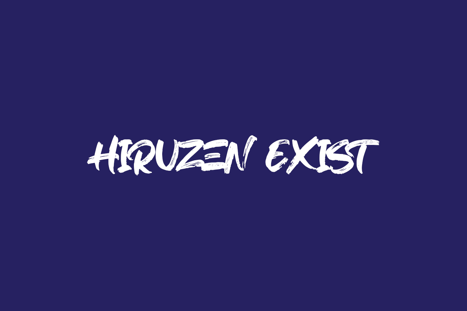 Hiruzen Exist Free Font