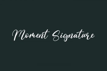 Moment Signature Free Font