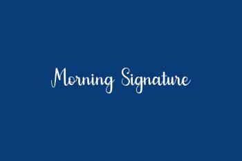 Morning Signature Free Font