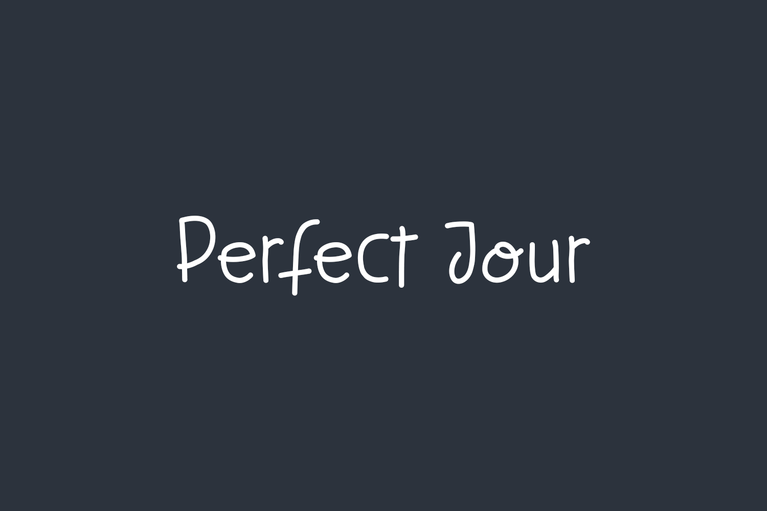 Perfect Jour Free Font