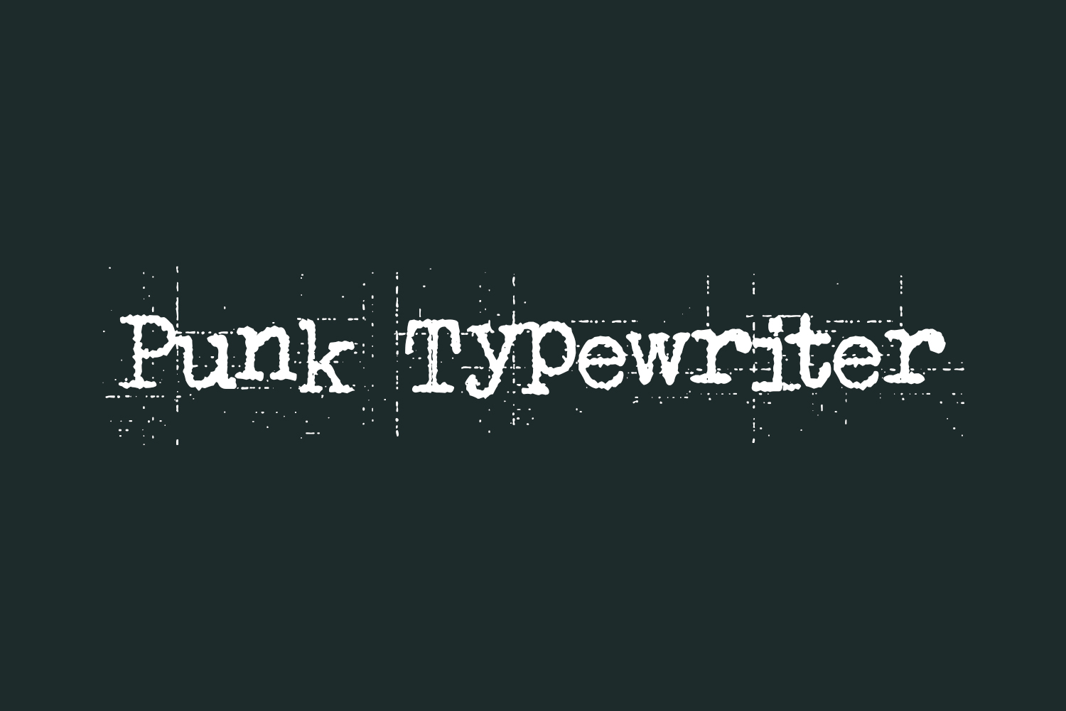 Punk Typewriter Free Font