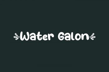Water Galon Free Font