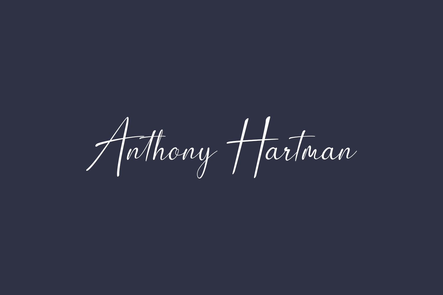 Anthony Hartman Free Font