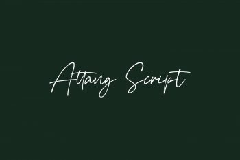 Attang Script Free Font