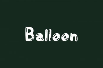 Balloon Free Font