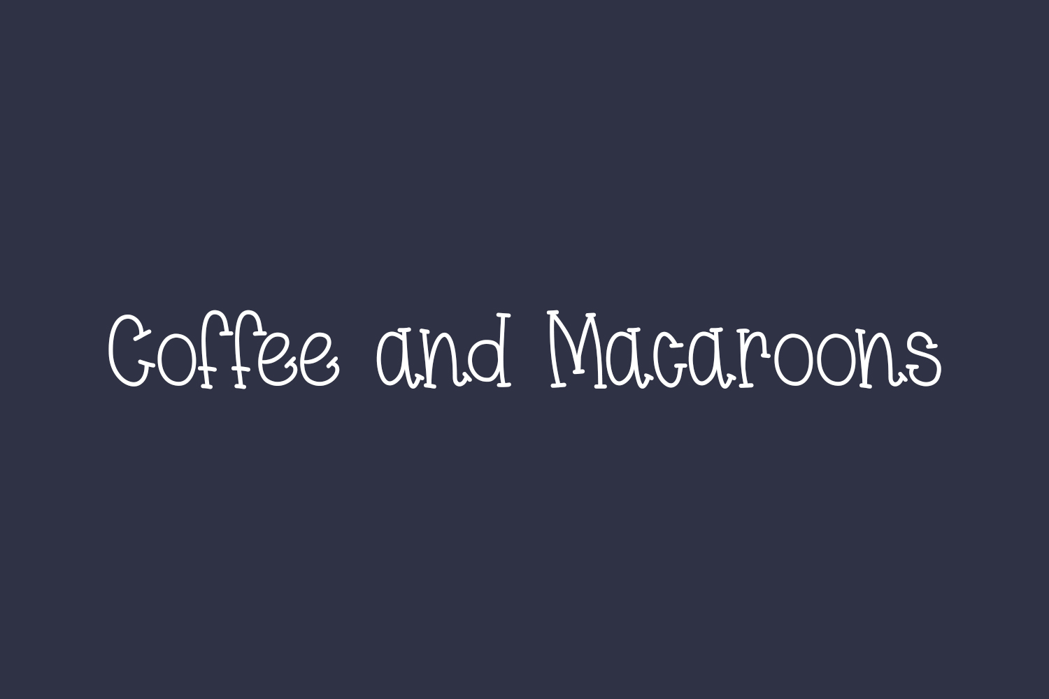 Coffee and Macaroons Free Font