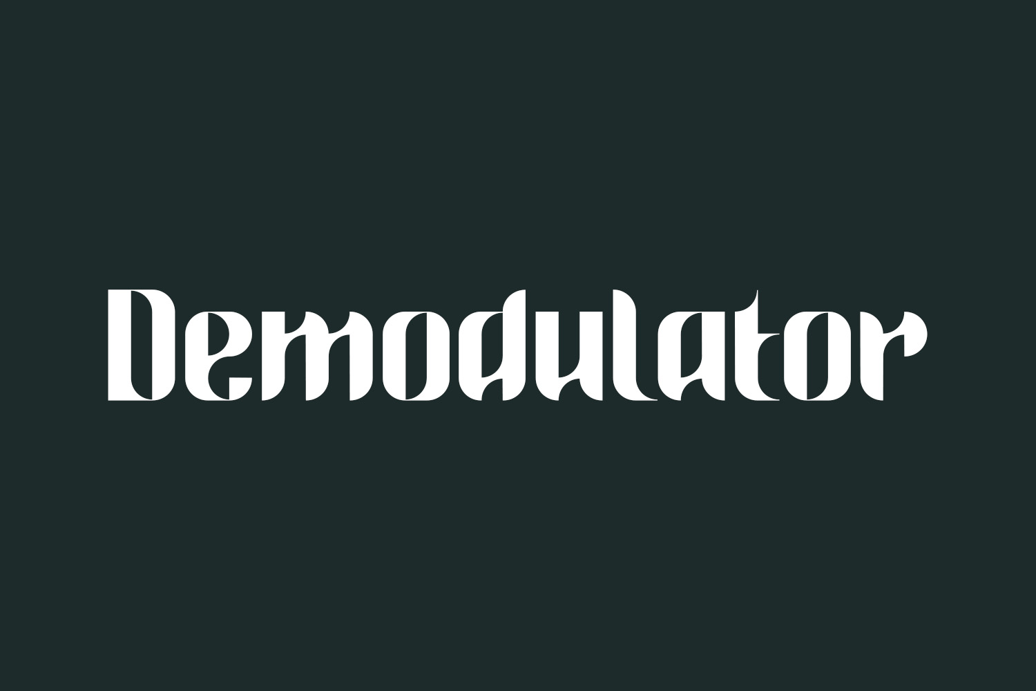 Demodulator Free Font