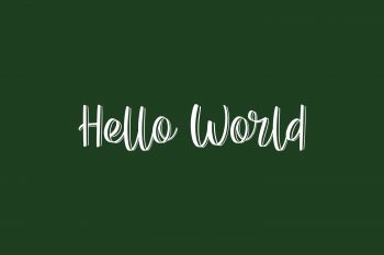 Hello World Free Font