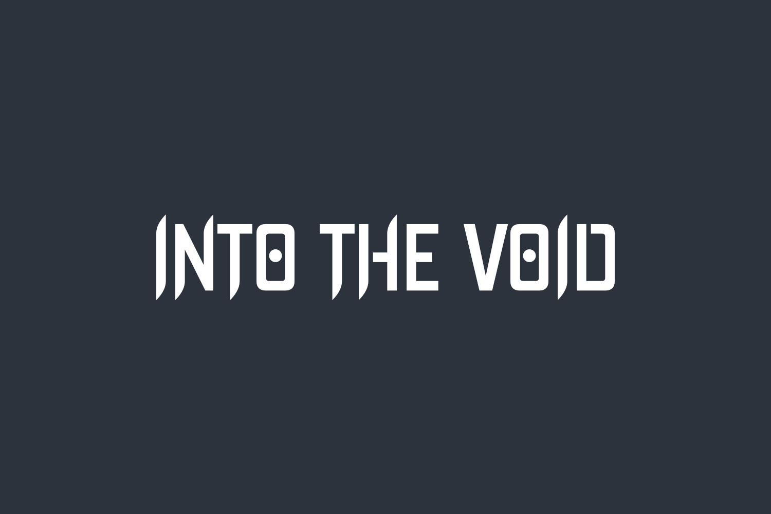 Into The Void Free Font
