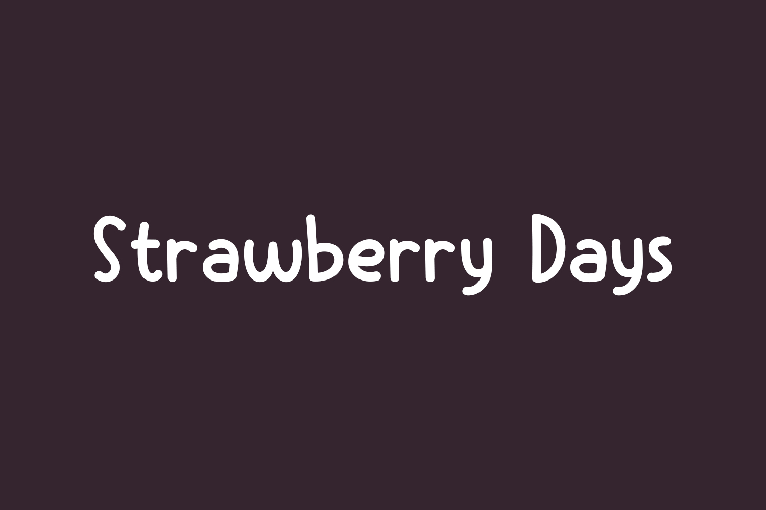 Strawberry Days Free Font