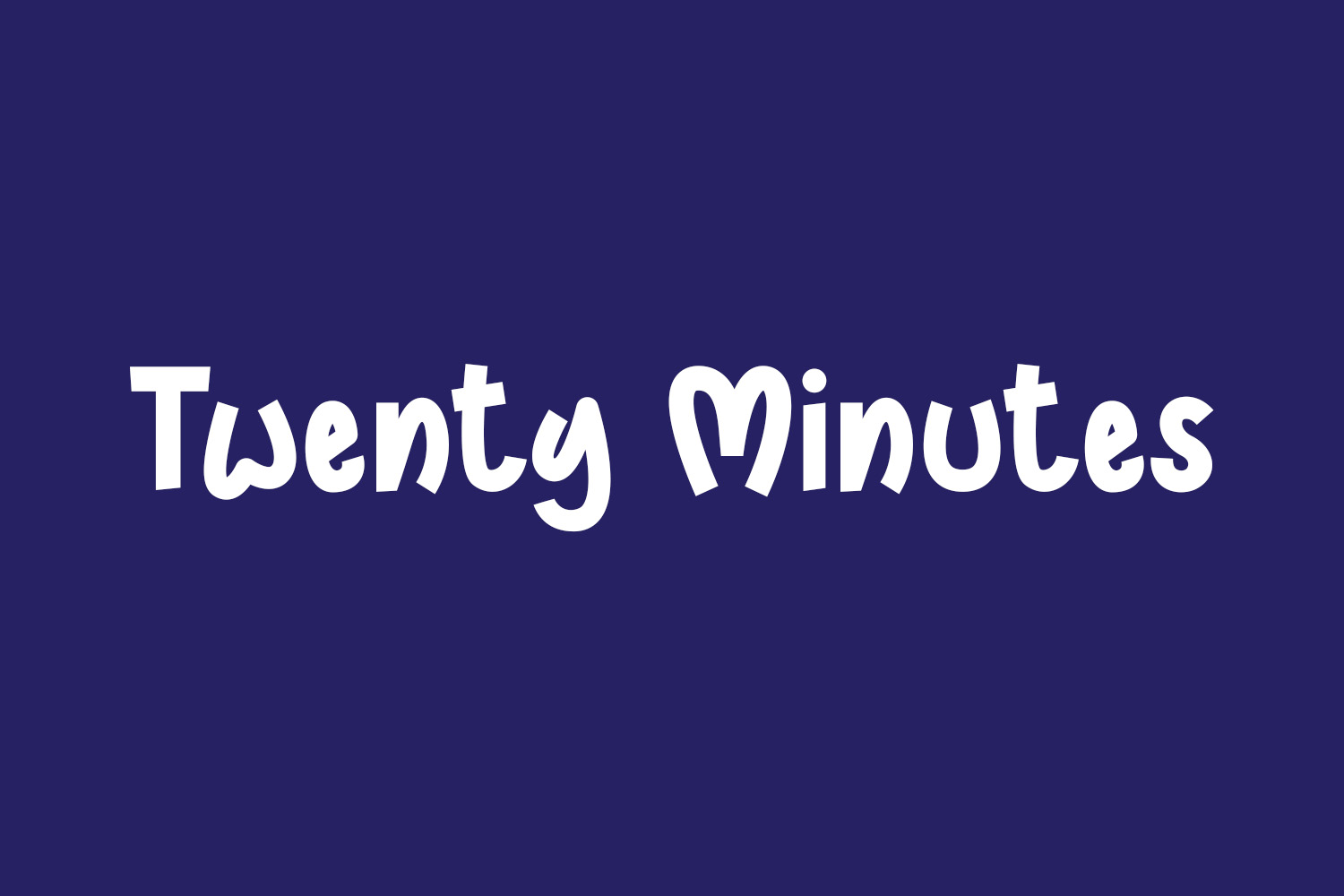 Twenty Minutes Free Font