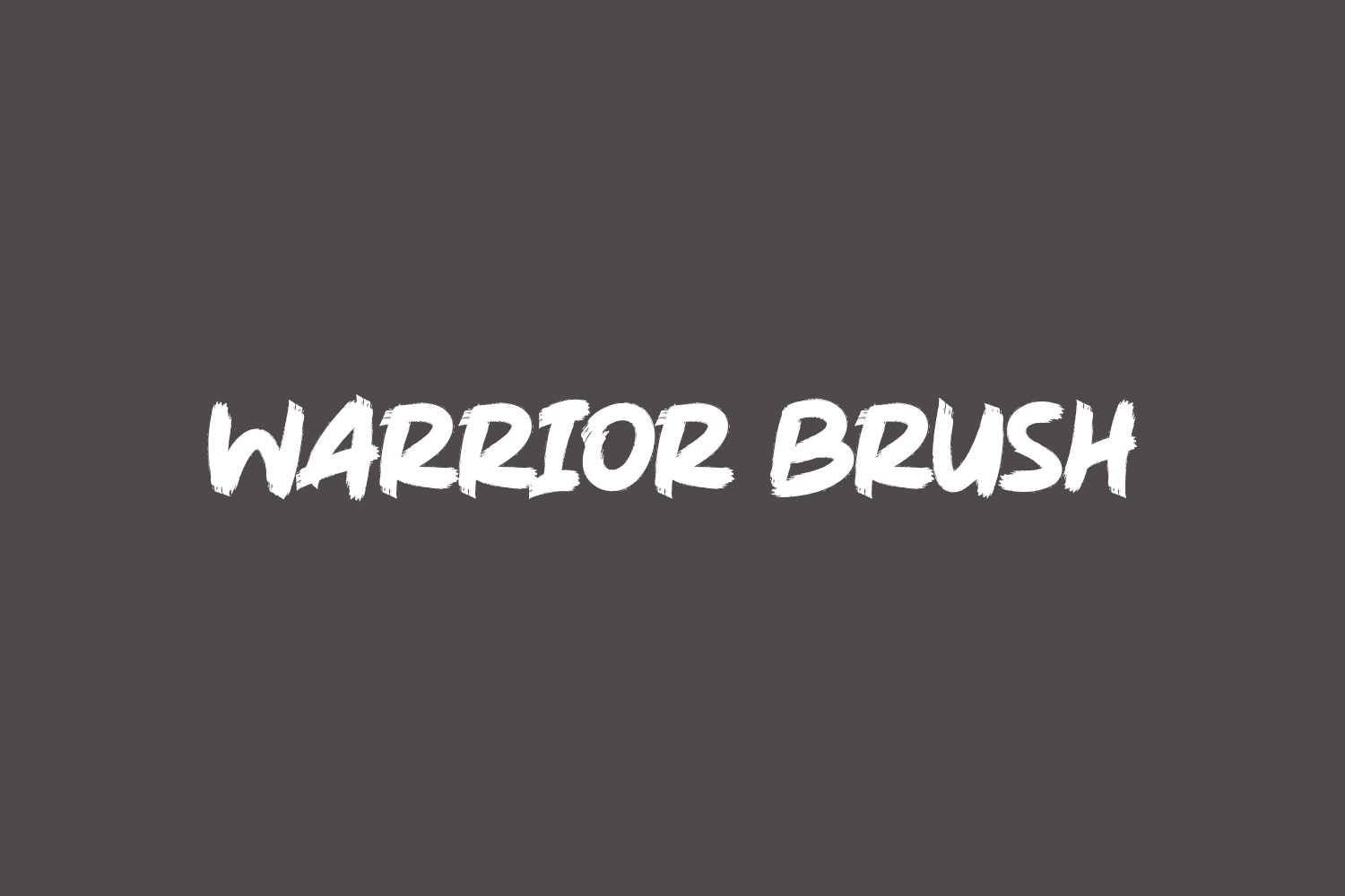 Warrior Brush Free Font