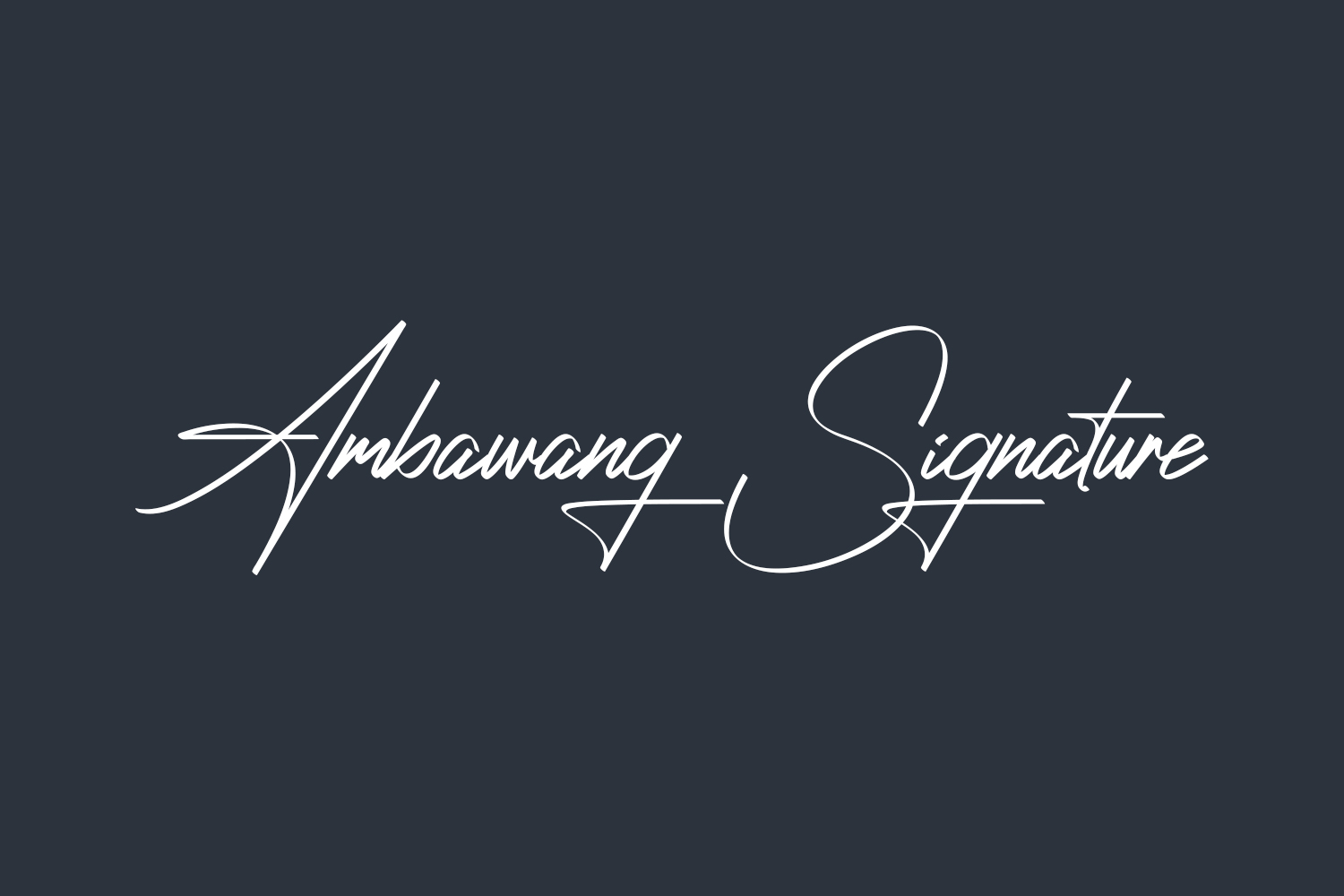 Ambawang Signature Free Font
