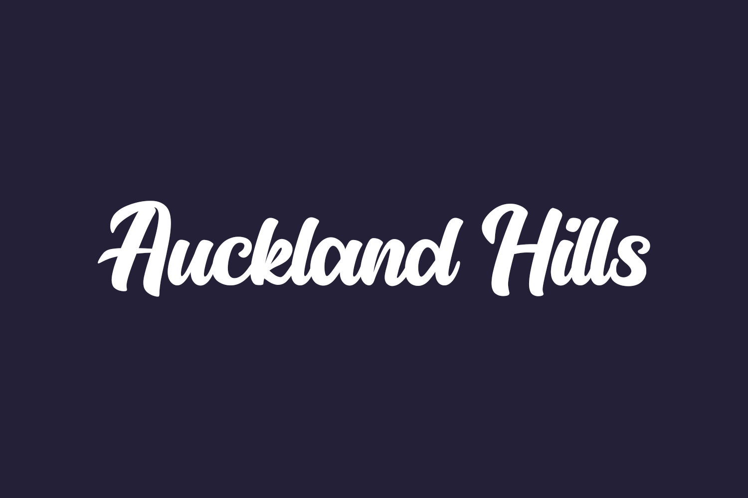 Auckland Hills Free Font