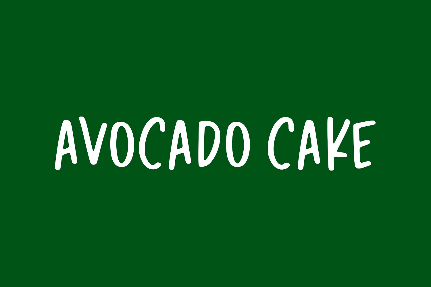 Avocado Cake Free Font