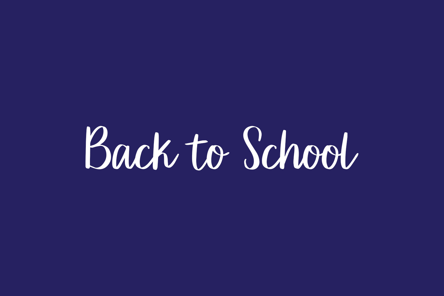 Back to School Free Font