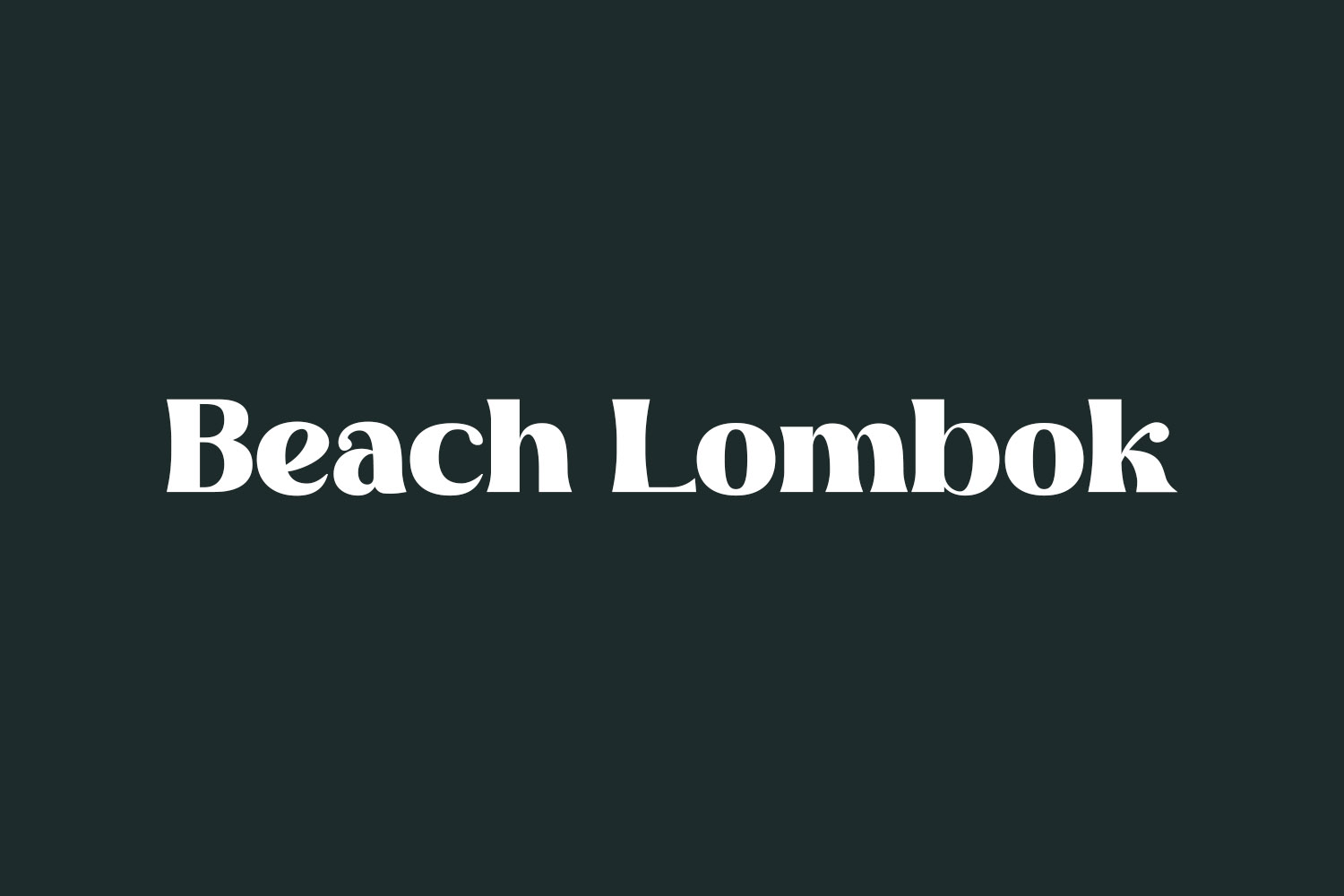 Beach Lombok Free Font