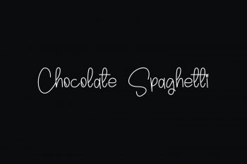 Chocolate Spaghetti Free Font