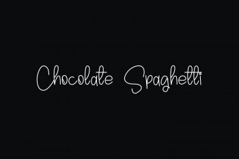 Chocolate Spaghetti Free Font