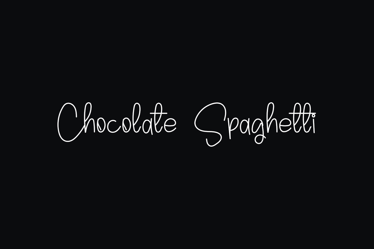 Chocolate Spaghetti Free Font