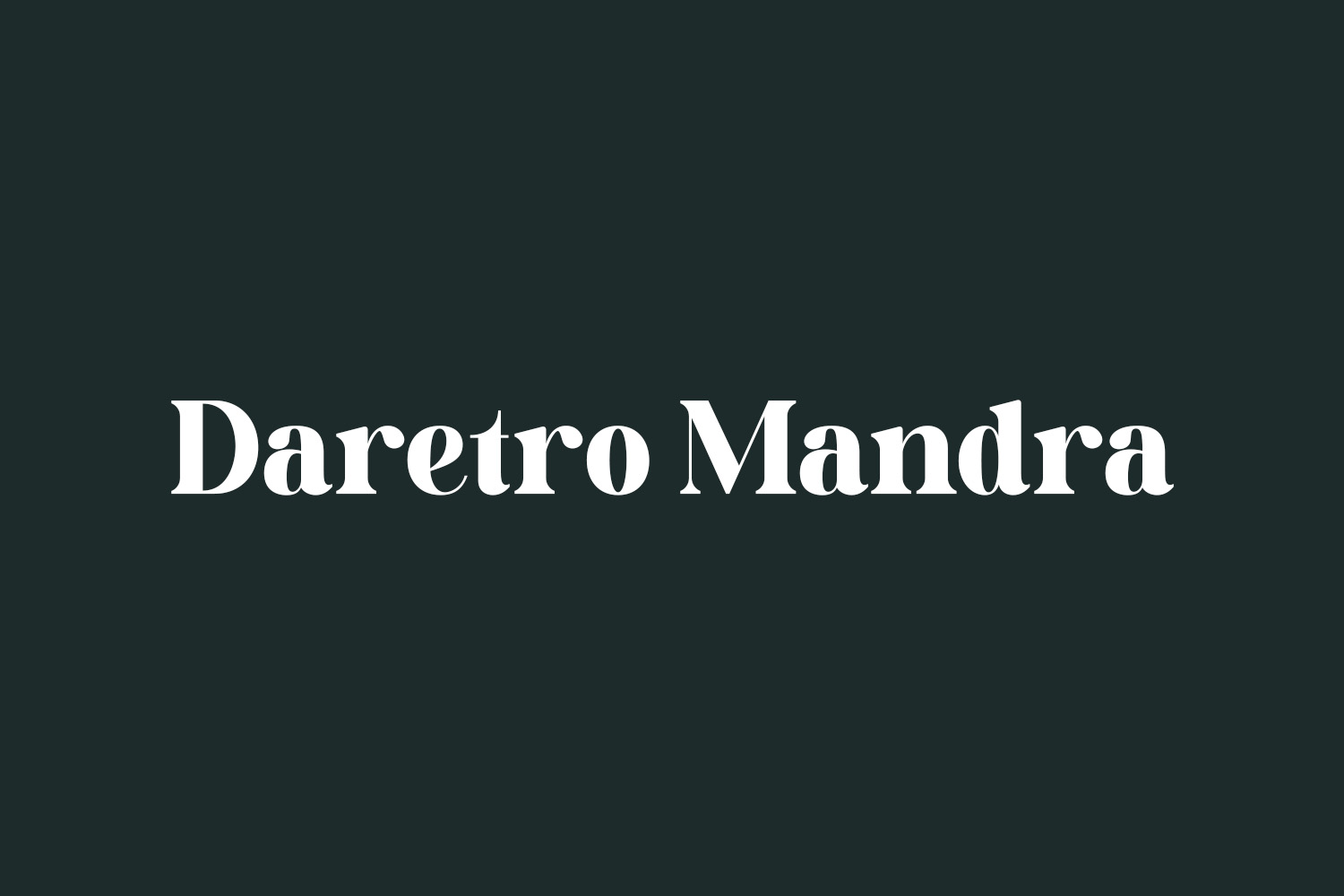 Daretro Mandra Free Font