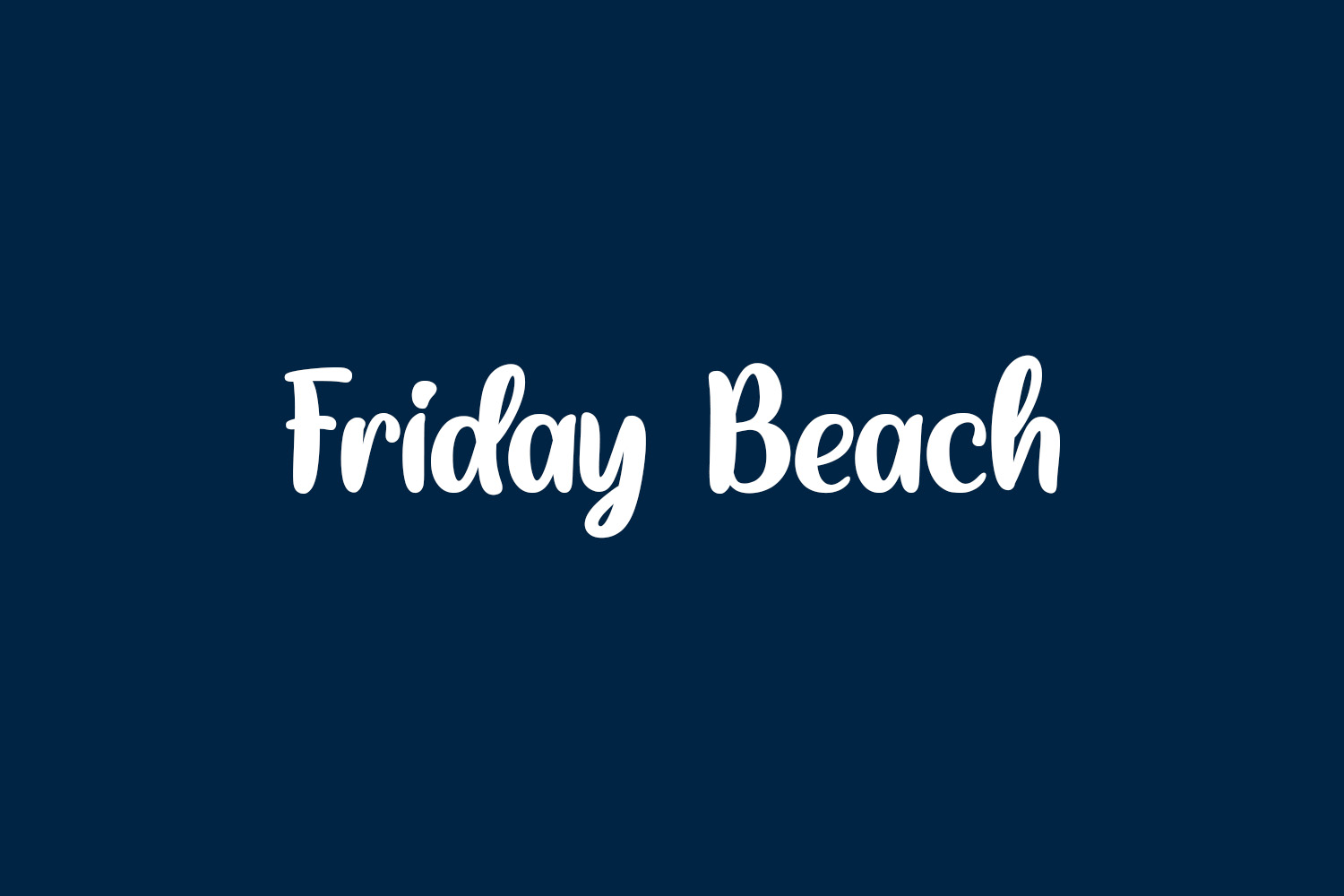 Friday Beach Free Font