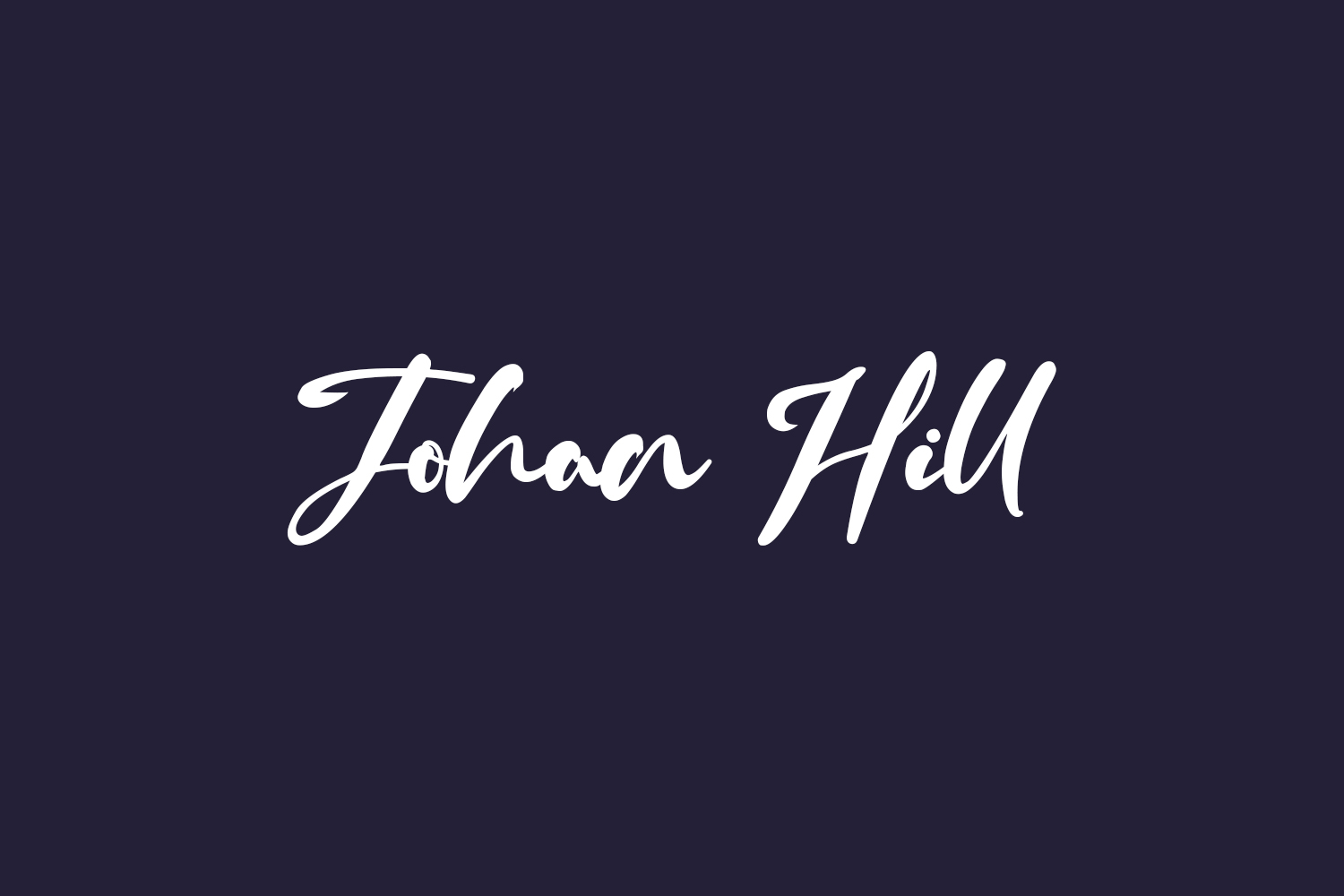 Johan Hill Free Font