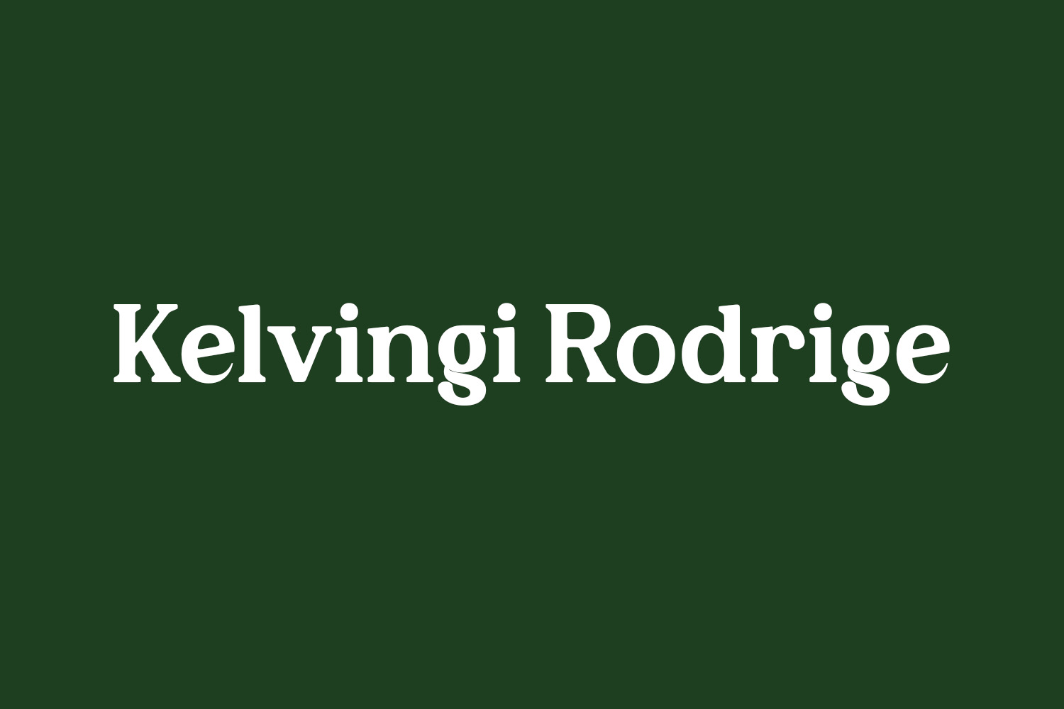 Kelvingi Rodrige Free Font