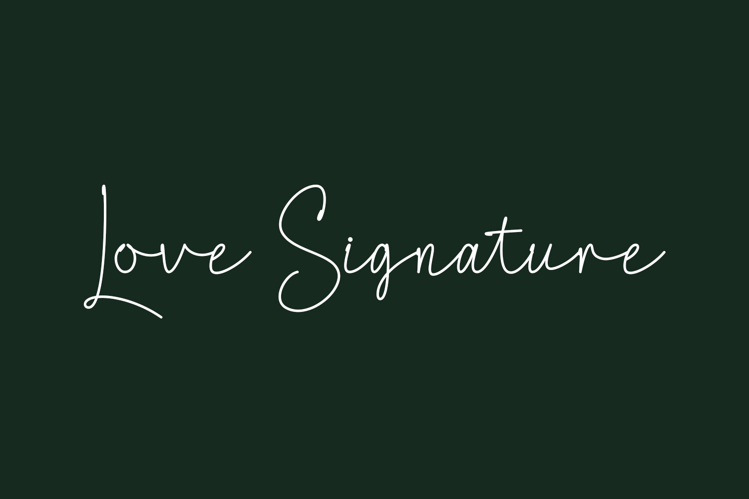 Love Signature Free Font