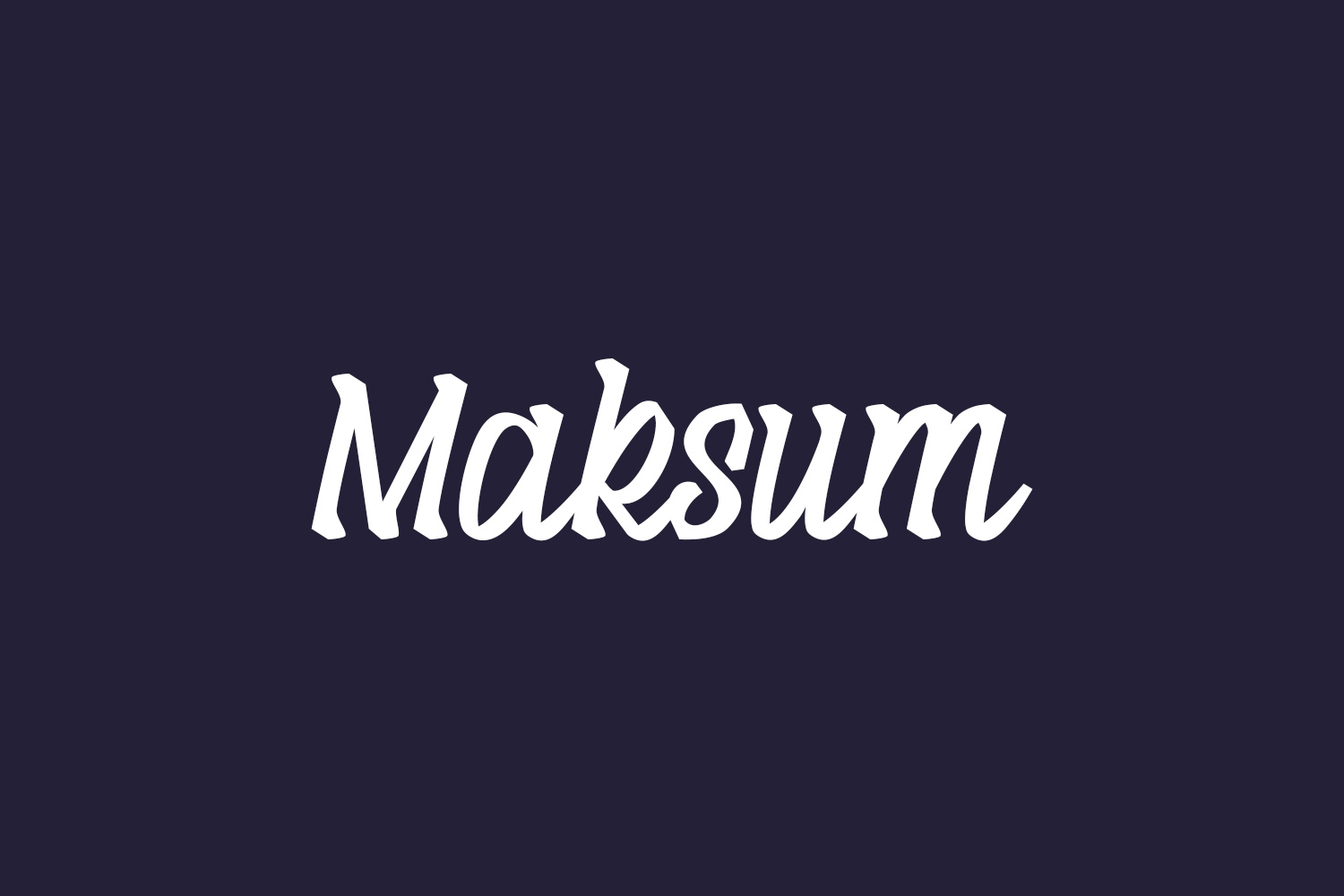 Maksum Free Font