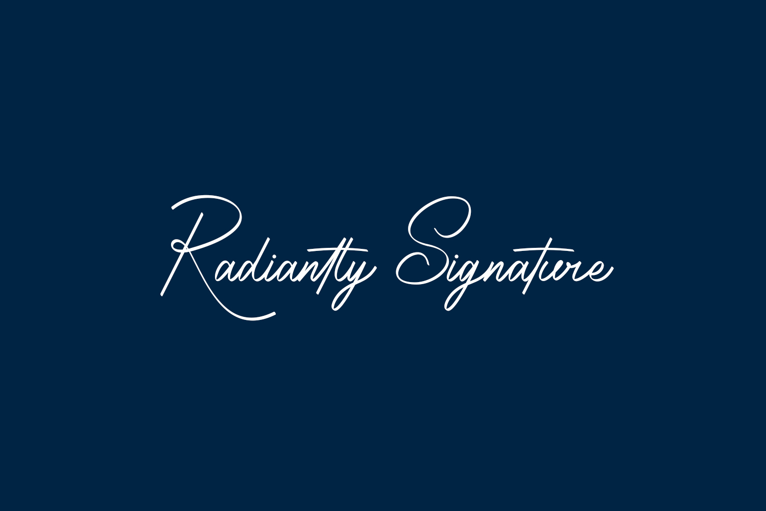 Radiantly Signature Free Font