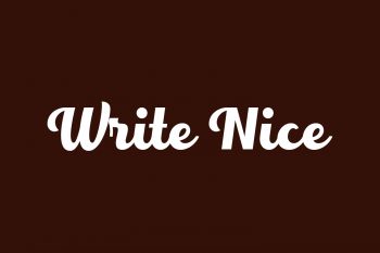 Write Nice Free Font