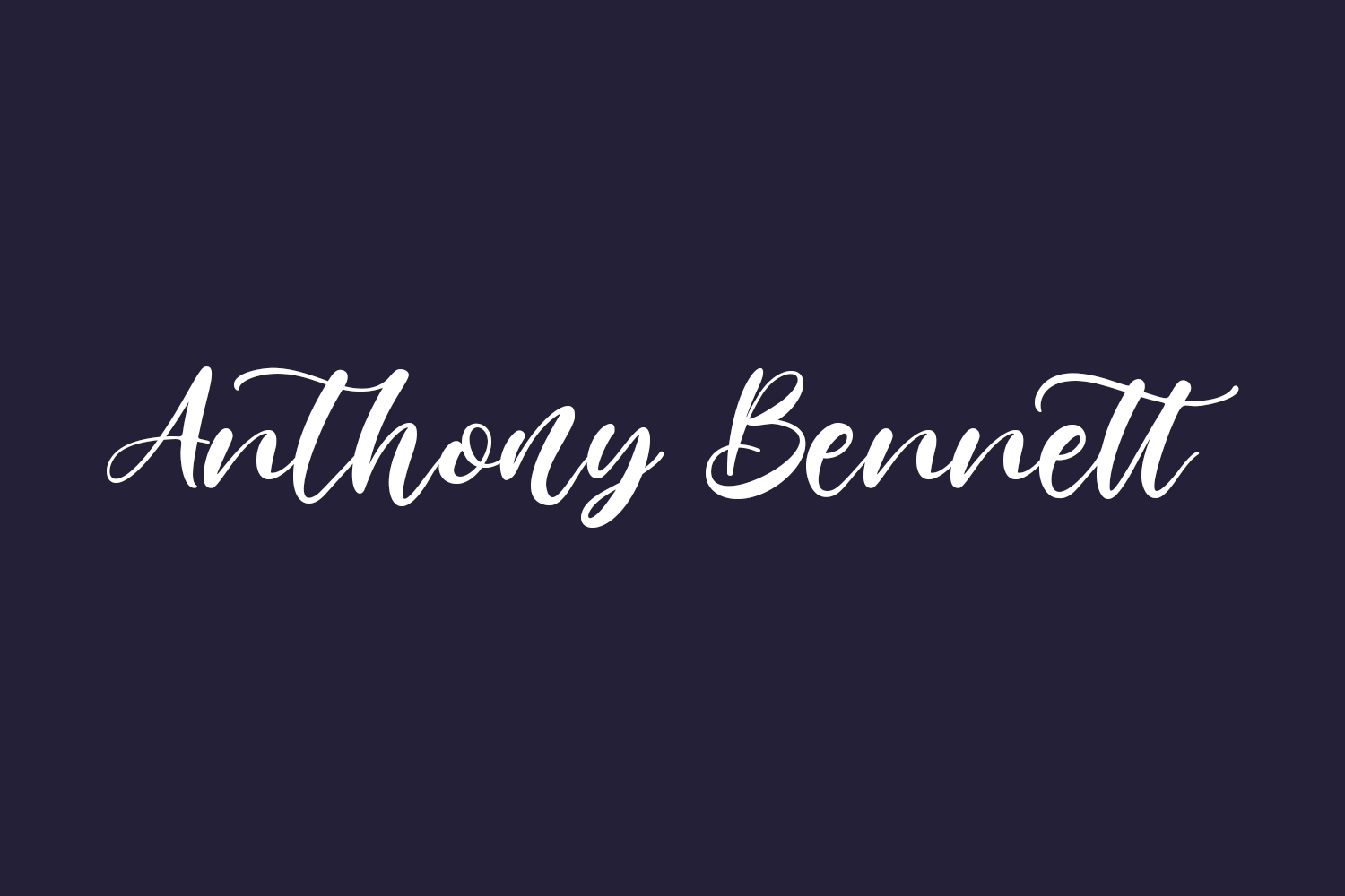 Anthony Bennett Free Font