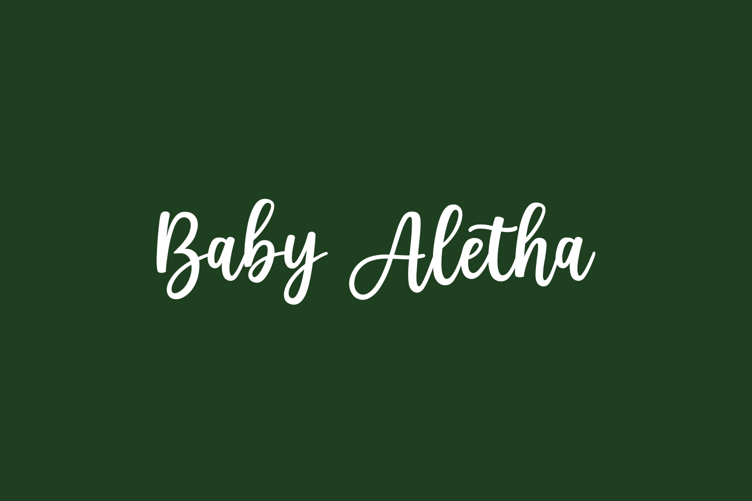 Baby Aletha Free Font