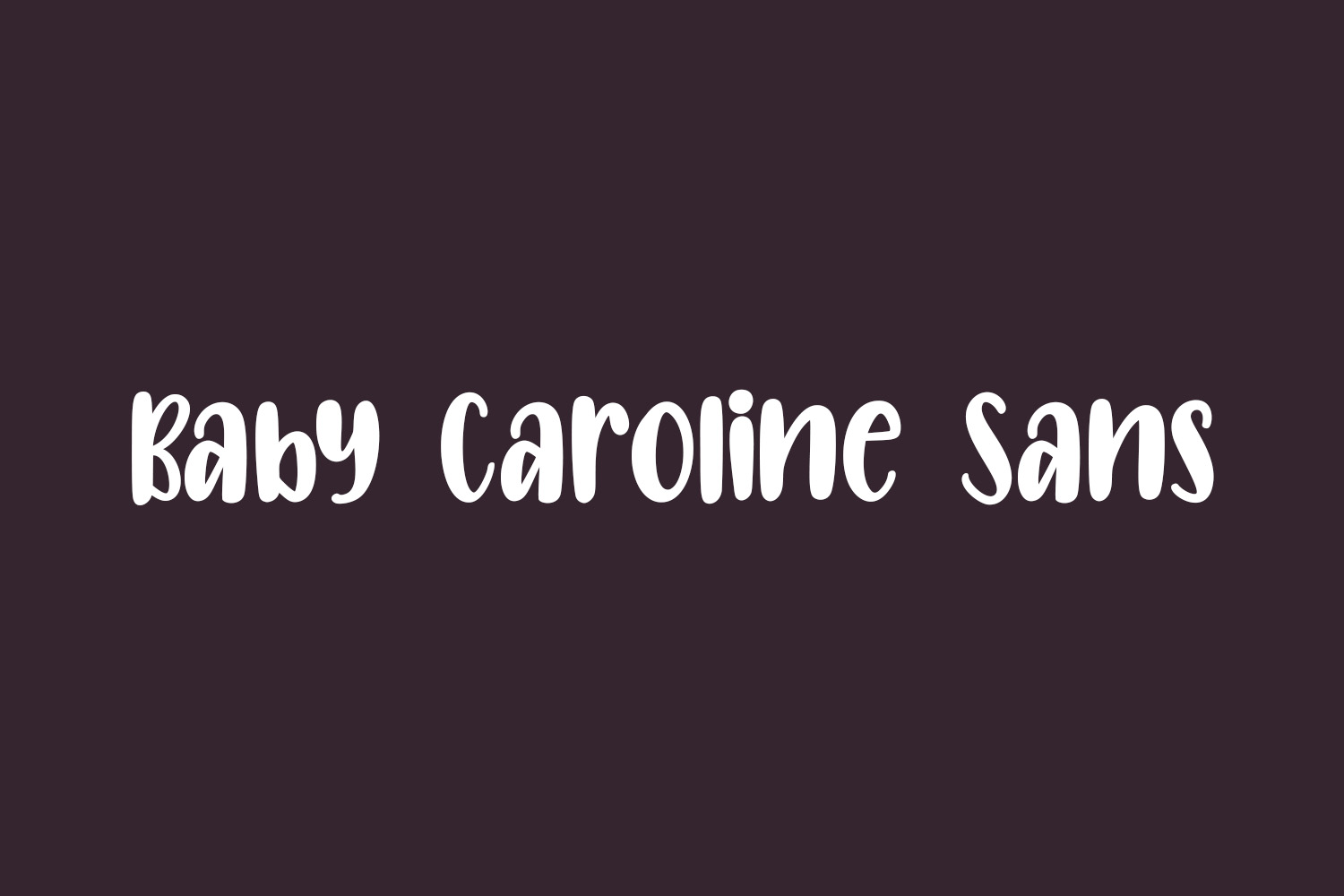 Baby Caroline Sans Free Font