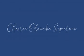 Claster Oleander Signature Free Font