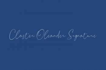 Claster Oleander Signature Free Font