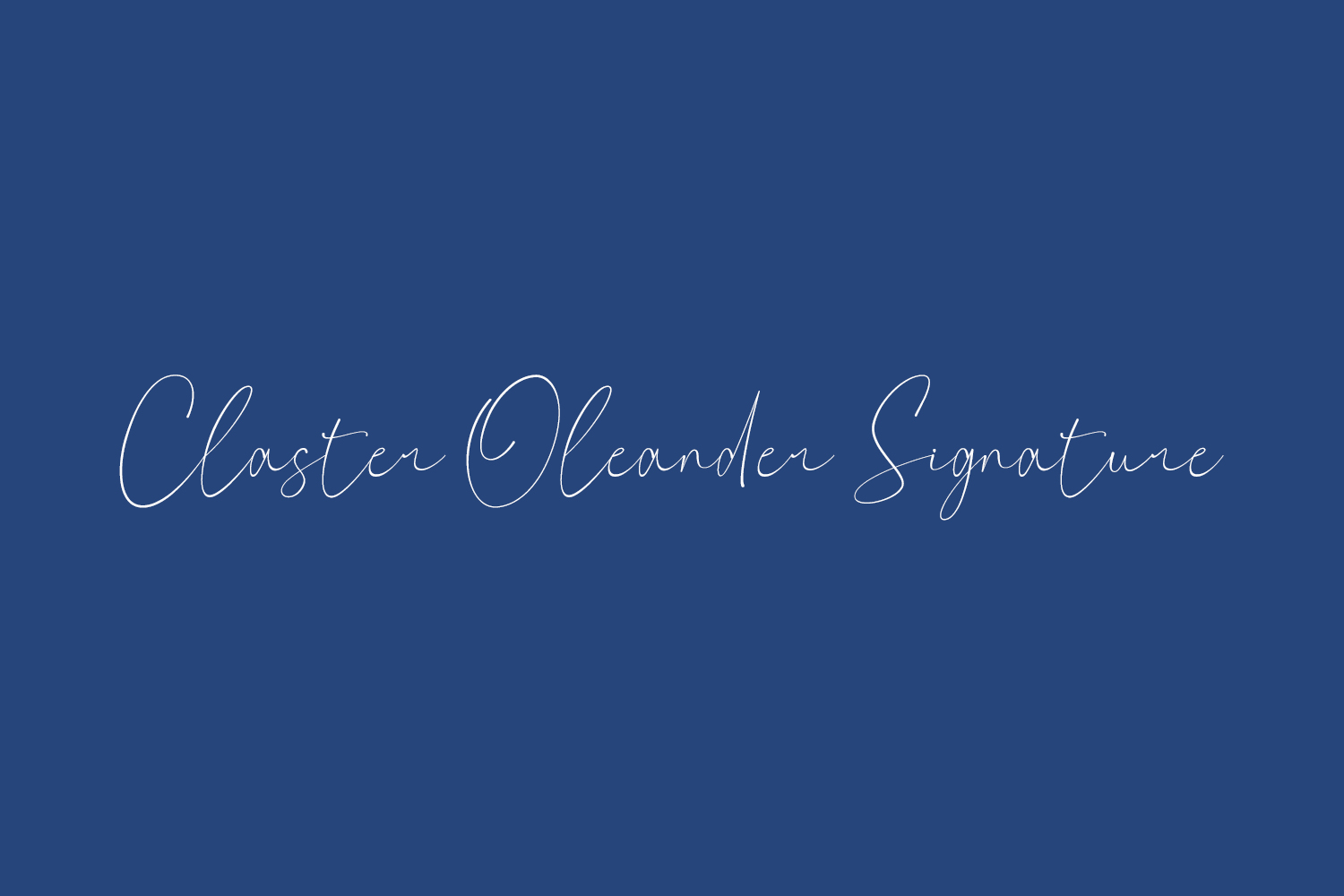 Claster Oleander Signature Free Font