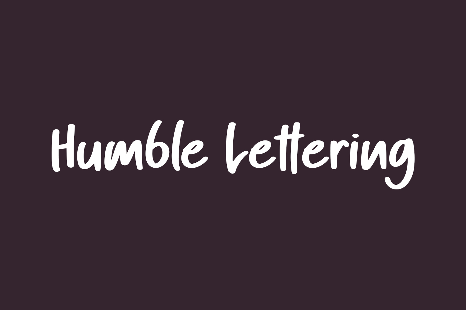 Humble Lettering Free Font