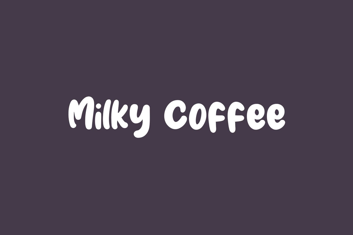 Milky Coffee Free Font