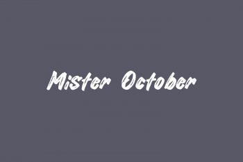 Mister October Free Font