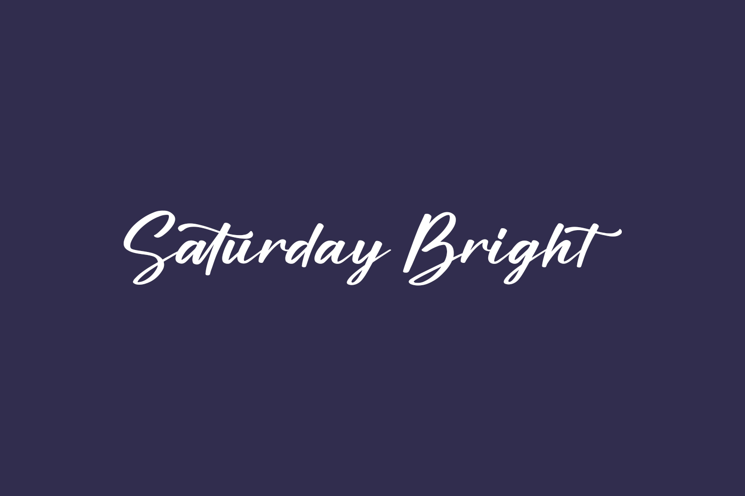 Saturday Bright Free Font