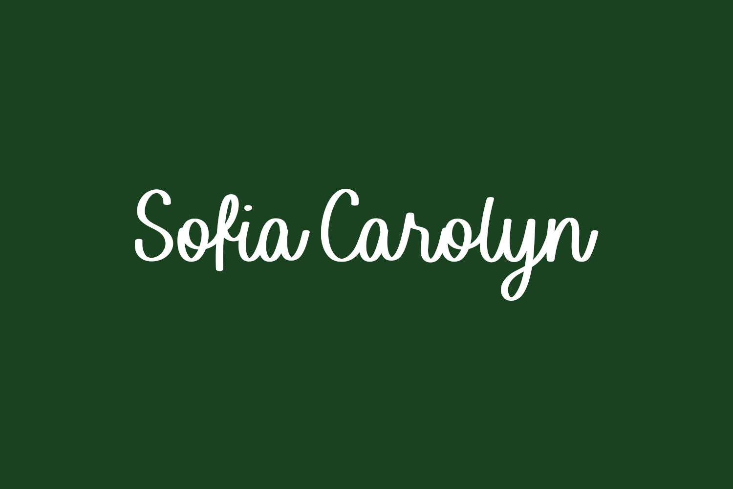 Sofia Carolyn Free Font