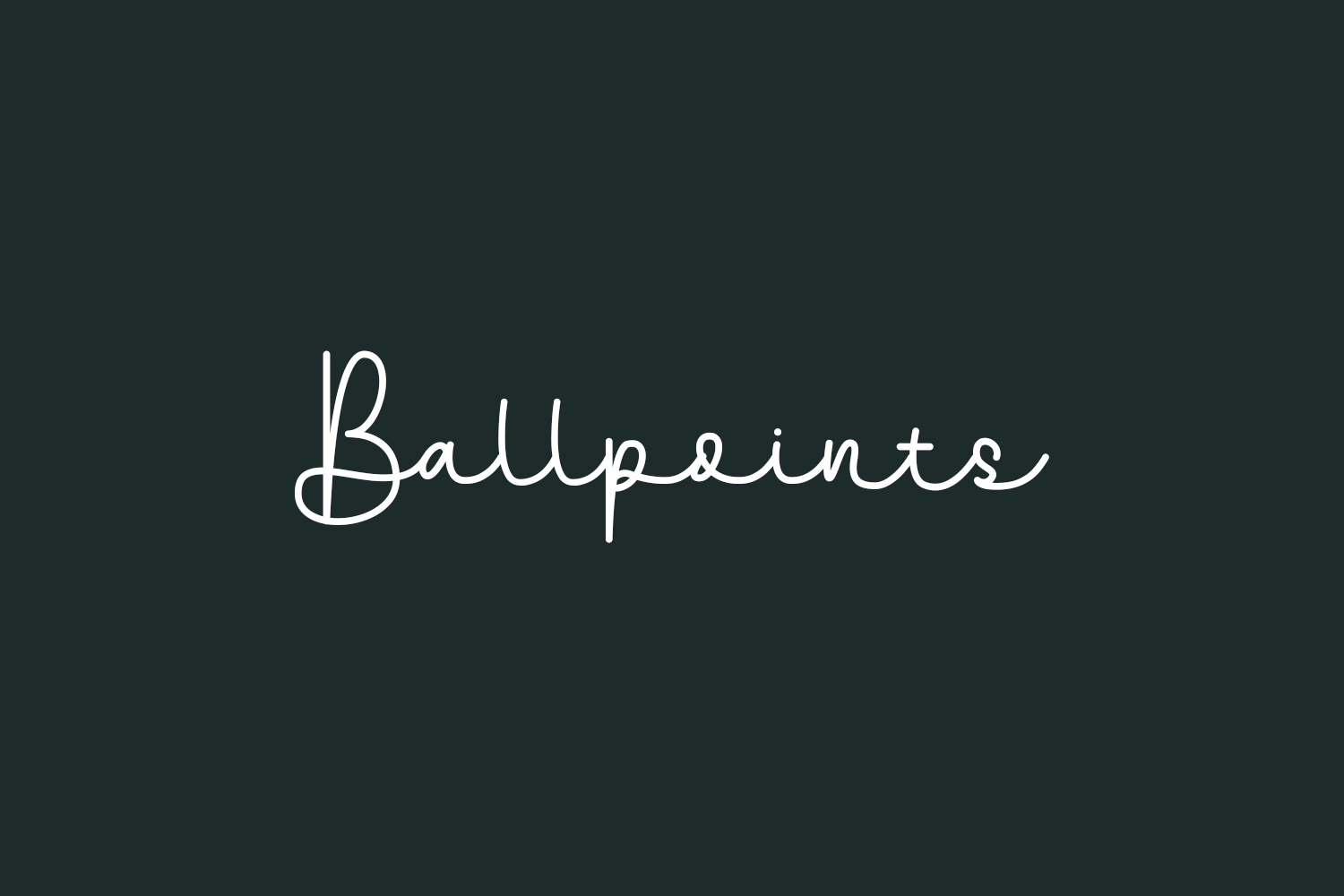 Ballpoints Free Font